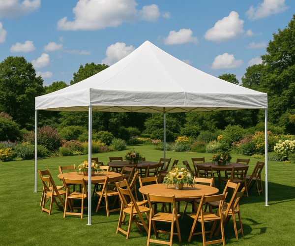 tenda no jardim tamanho 6x6